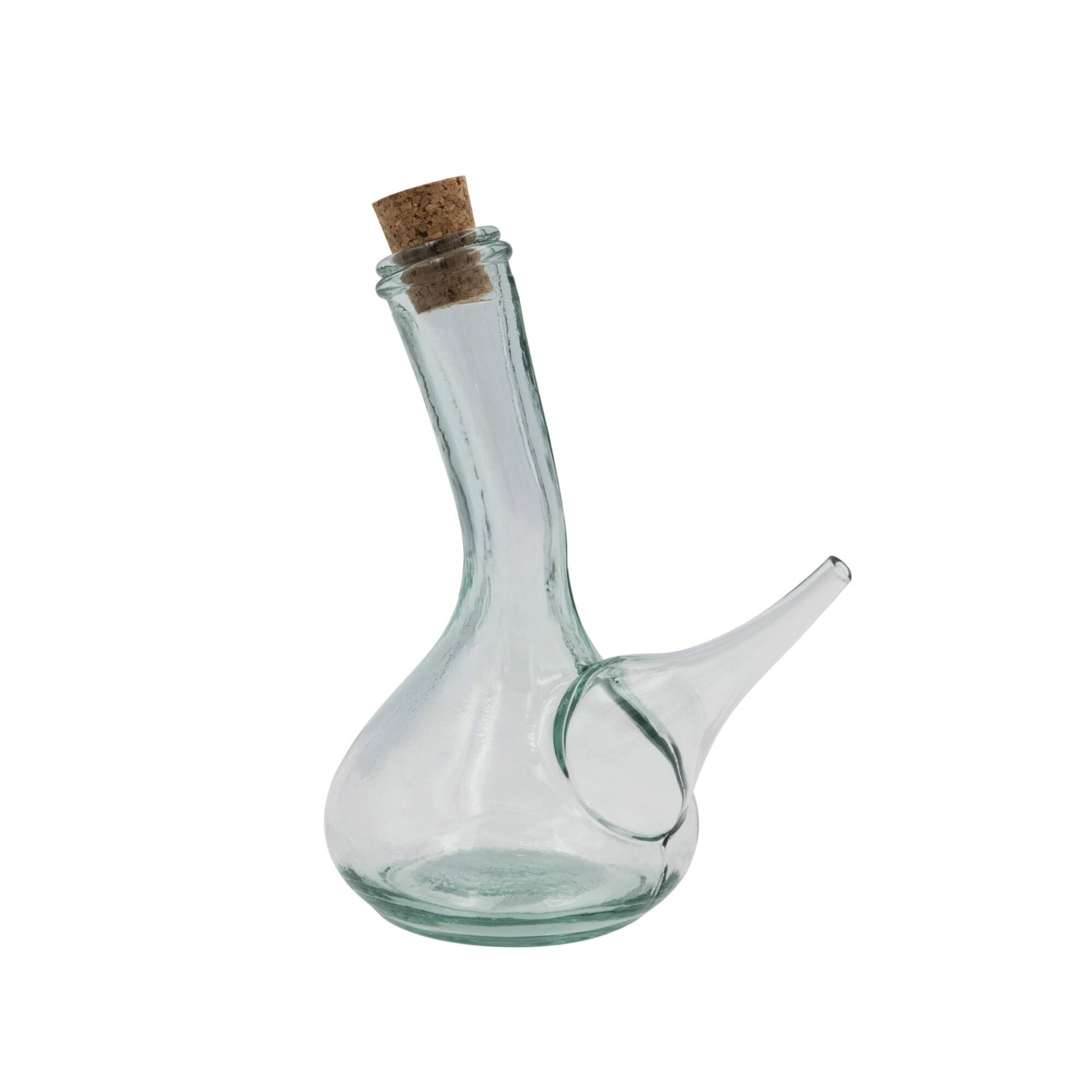 Hello Honey® Round Reclaimed Traditional Glass Wine Pitcher with Cork